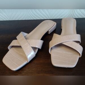 H By Halston Blush Pink Kitten Heel Sandals